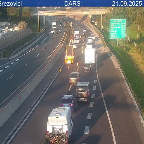 Prometna nesreča, zastoj na primorski avtocesti