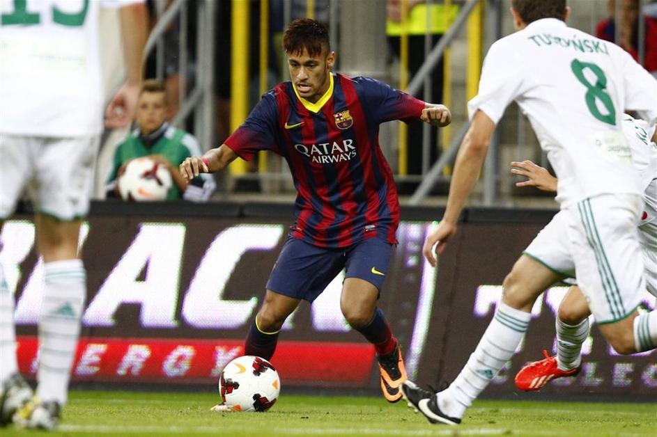 Neymar Tuszynski Lechia Gdansk Barcelona prijateljska tekma