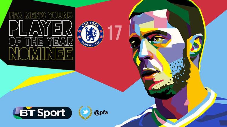 Hazard Chelsea BT Sport igralec leta PFA Player of the year