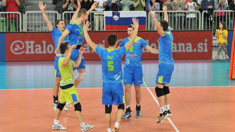 Slovenski odbojkarji odbojka Slovenija Stožice Hrvaška kvalifikacije za EP