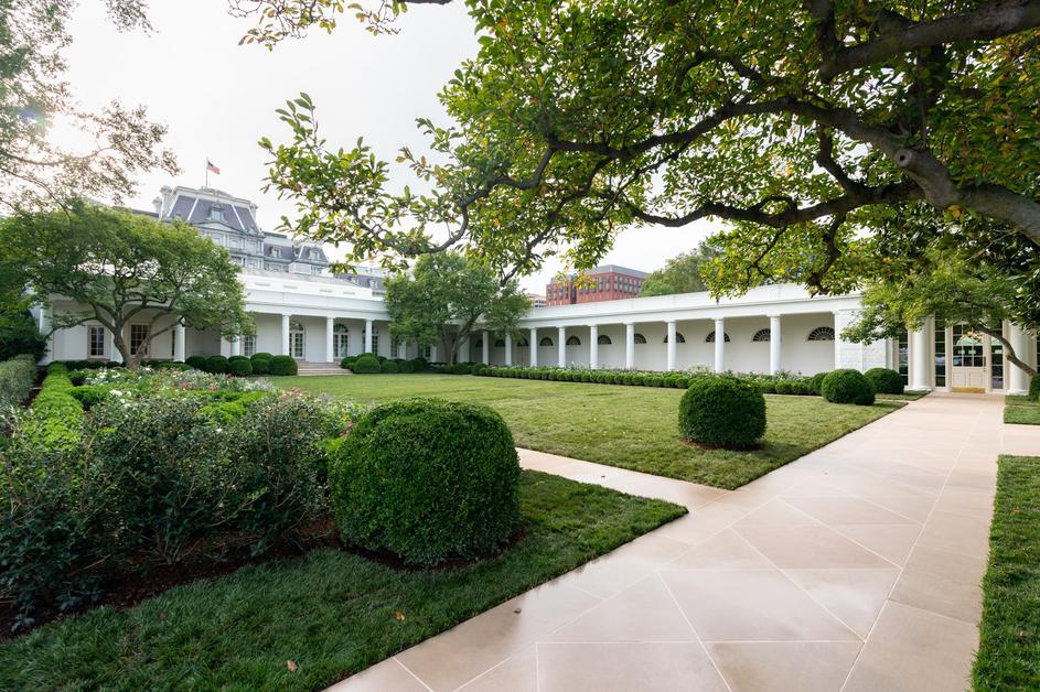 Bela hiša vrt rose garden