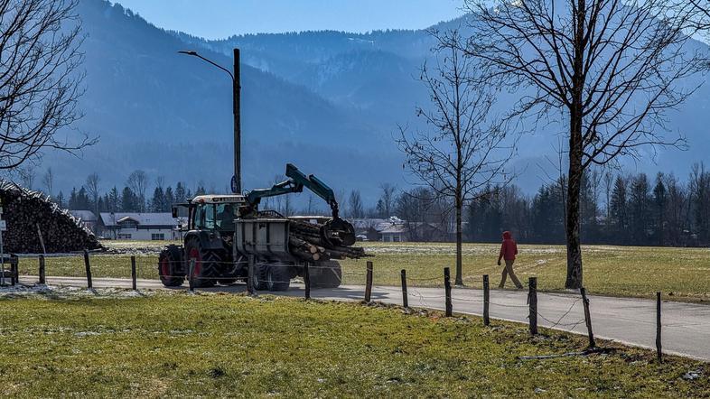 traktor gozd spravilo lesa