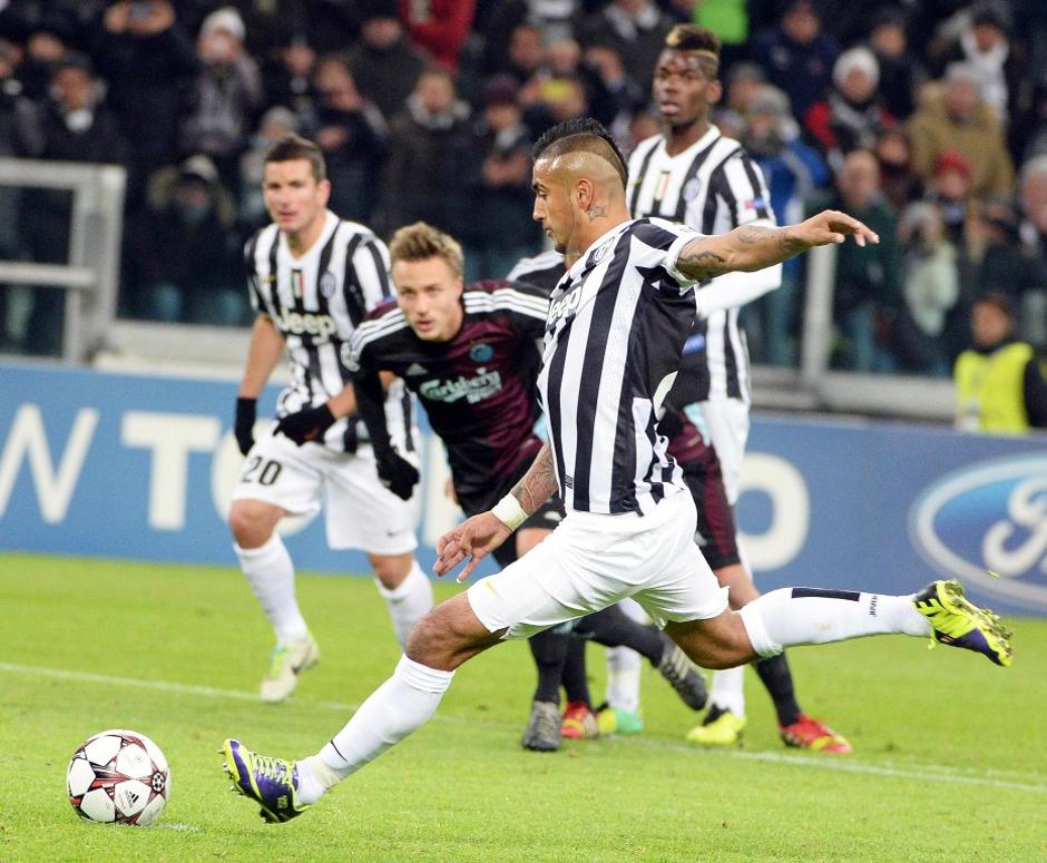 Vidal Juventus Copenhagen Liga prvakov | Avtor: EPA