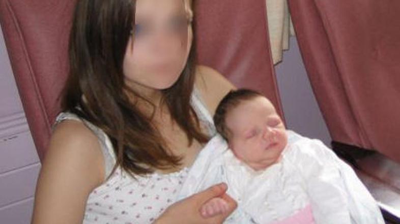 Tressa ob rojstvu hčerke. (Foto: Daily Mail)
