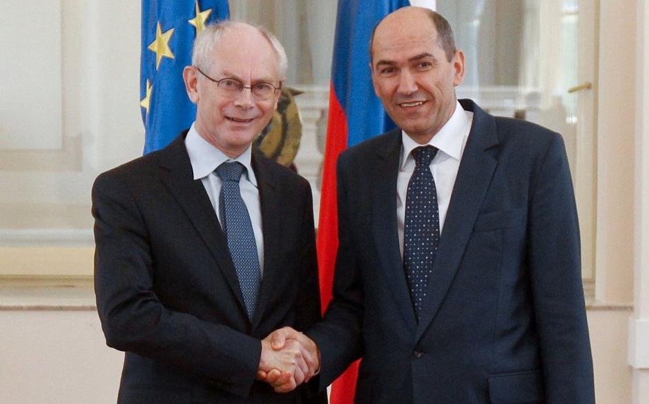 Van Rompuy in Janša | Avtor: Ukom