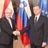 Prvo srečanje slovenskega predsednika Danila Türka in njegovega hrvaškega kolega