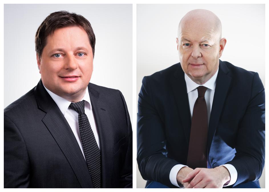 levo: Robert Kuzmič, glavni direktor, S&T Iskratel; desno: Sašo Berger, glavni direktor, S&T Iskratel
