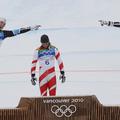 Švicarsko-norveški zmagovalni oder v veleslalomu. (Foto: Reuters)