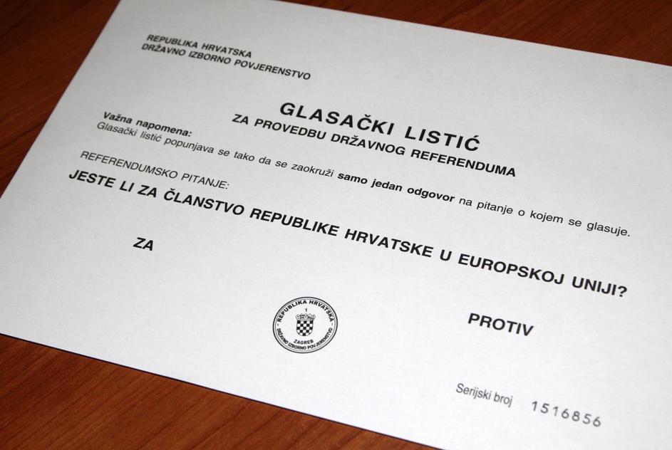 Hrvaška se na referendumu 22. 1. 2011 odloča o članstvu v EU