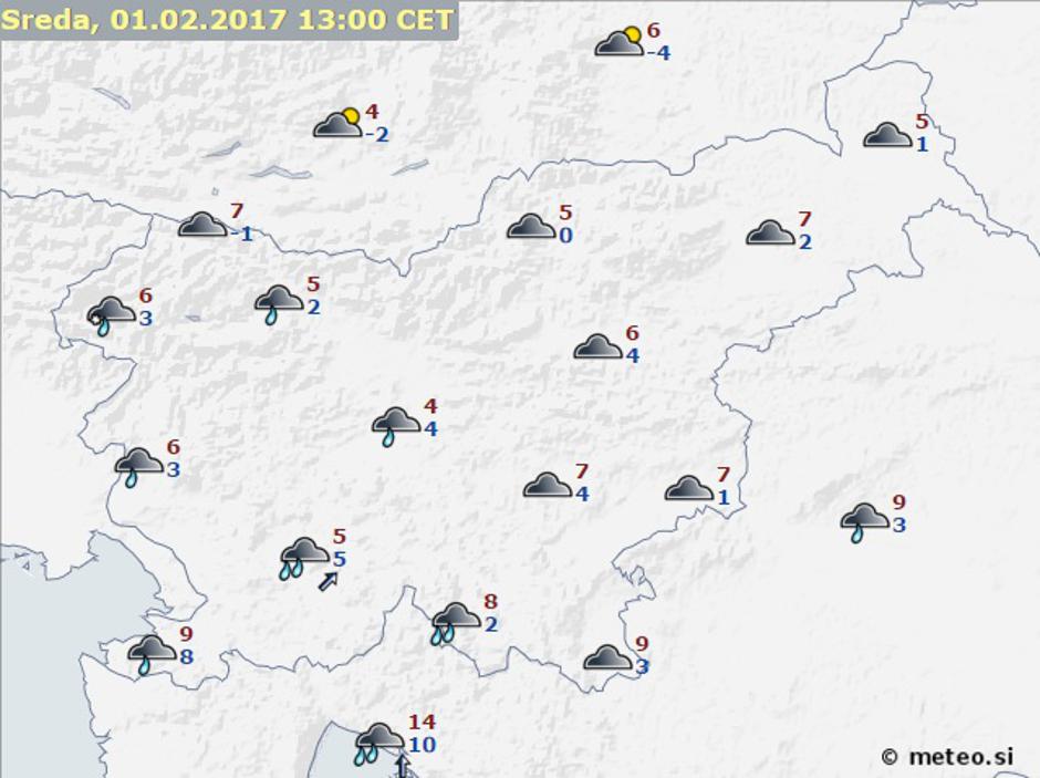 Modelska napoved za pet dni | Avtor: meteo.si