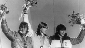 Sarajevo 1984. Weissflog (levo) je osvojil srebro na veliki skakalnici. Zmagal j