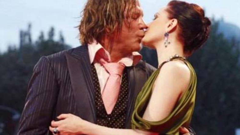 Mickey in Evan sta se zbližala med snemanjem filma The Wrestler.