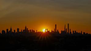 New York Manhattan sončni zahod