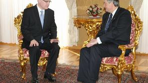 Prvo srečanje slovenskega predsednika Danila Türka in njegovega hrvaškega kolega