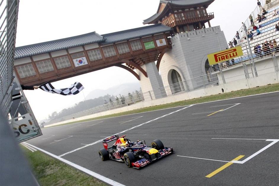 Vettel cilj Psy Gangnam Style Red Bull VN Koreje Južna Koreja Jeongam formula 1 