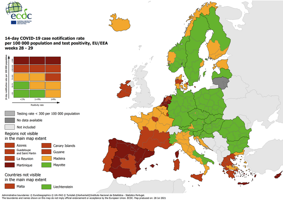 Zemljevid ECDC | Avtor: ECDC.eu