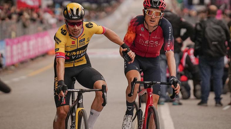 Primož Roglič in Geraint Thomas