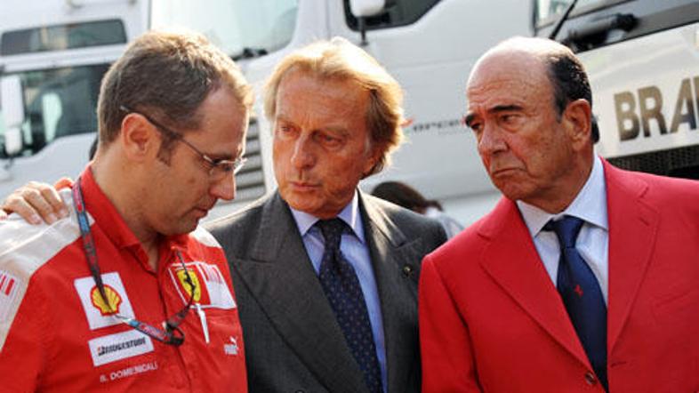 Ob predstavitvi Santanderja za novega glavnega pokrovitelja Ferrarija so vodilni