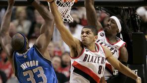 Nicolas Batum, Gerald Wallace in Brendan Haywood