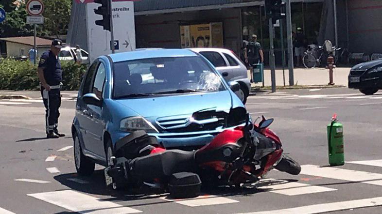 Prometna nesreča motorista