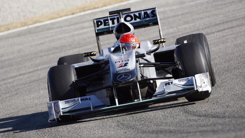 testiranja Valencia 2010 Mercedes Schumacher