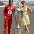 Indy 500 zmagovalec 2010 Dario Franchitti Ashley Judd