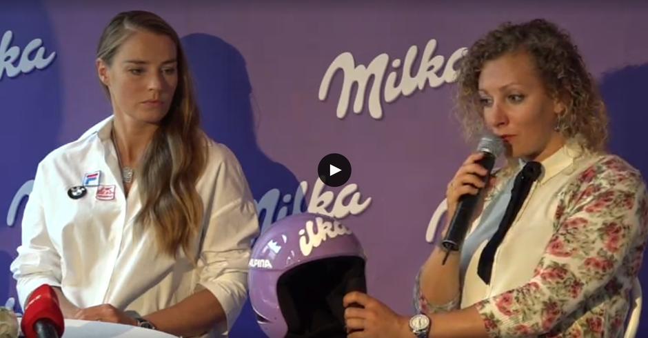 Tina Maze Ilka Štuhec Milka novinarska konferenca | Avtor: 