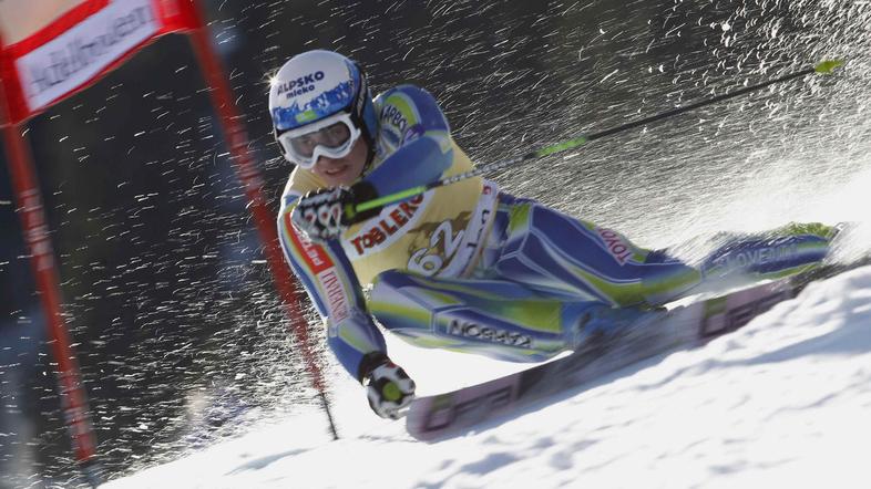 Matic Skube je v Adelbodnu prišel do drugih zaporednih točk na slalomu. (Foto: R