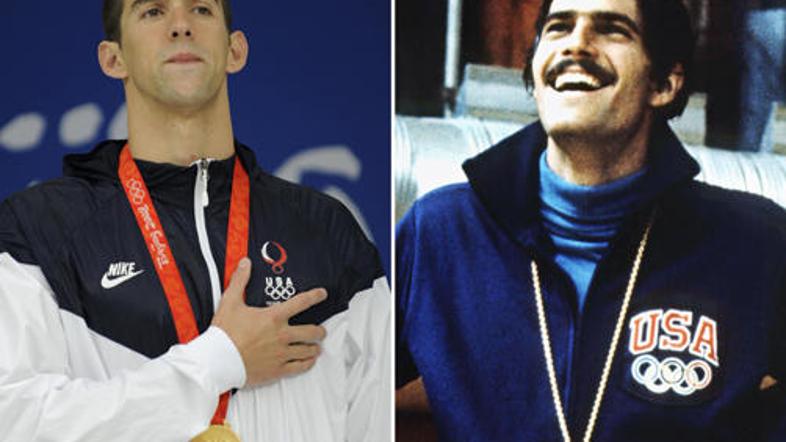 Michael Phelps in Mark Spitz najboljša plavalca v zgodovini.