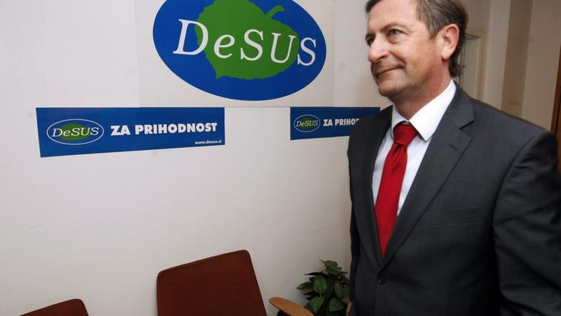 slovenija 19.01.2012 Karel Erjavec, seja izvrsnega odbora DeSUS, na kateri naj b