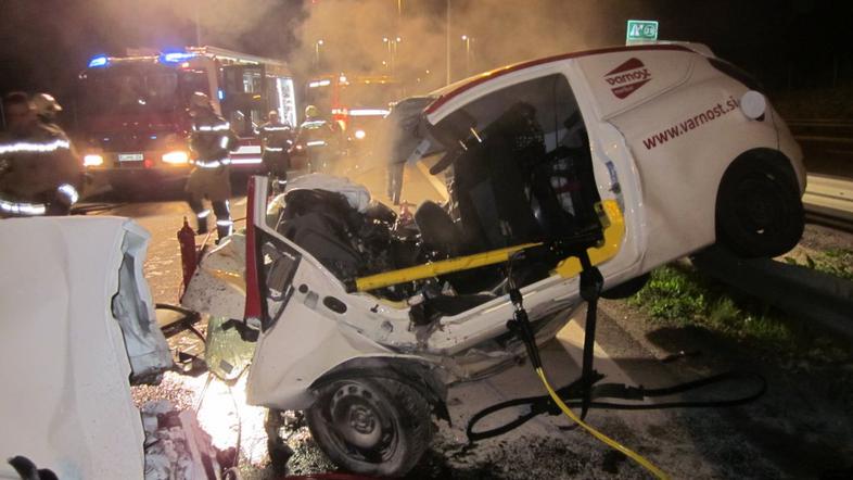 nesreča na obvoznici