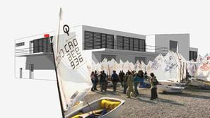 Idejni projekt za dom vodnih športov predvideva dva hangarja za večje in manjše 