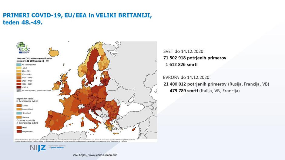 Stanje v Evropi | Avtor: NIJZ
