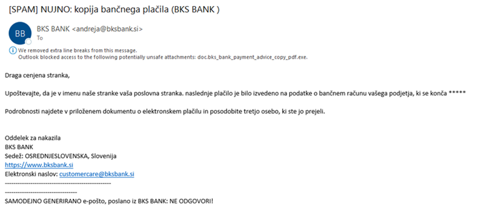 spletna prevara | Avtor: BKS Bank Slovenija