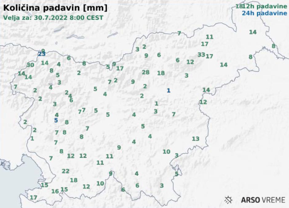 Padavine | Avtor: Arso