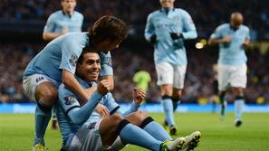 Silva Tevez Manchester City Aston Villa Premier League Anglija liga prvenstvo