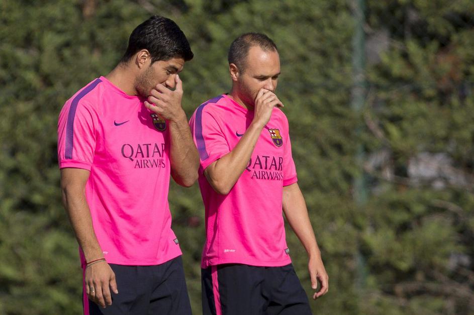 Iniesta Luis Suarez Barcelona prvi trening