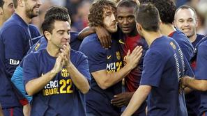Abidal Xavi Puyol Pique Iniesta Barcelona Malaga Liga BBVA Španija prvenstvo