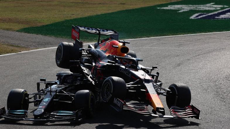 Lewis Hamilton in Max Verstappen
