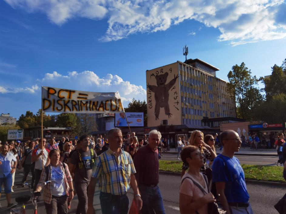 Protesti Ljubljana PCT