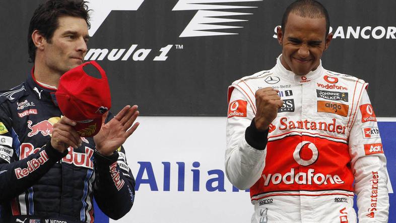 Hamilton in Webber sta se oddaljila Vettlu, Buttnu in Alonsu. (Foto: Reuters)