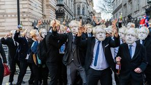 Protest Britancev zaradi Borisa Johnsona