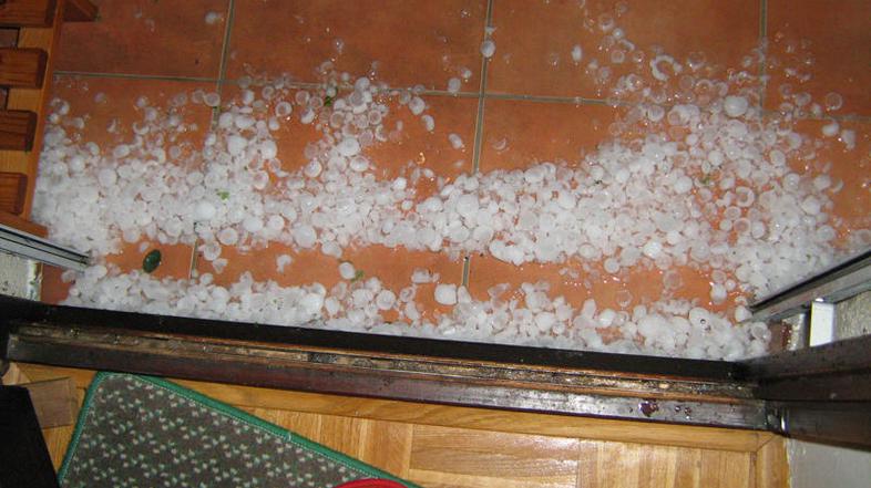 Družina Kmetec nam je poslala to fotografijo s toča iz občine Starše na Dravskem