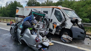 Prometna nesreča na avtocesti A1 pri kraju Perušić