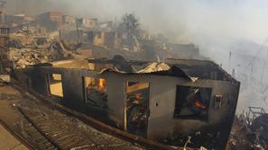 Požar v čilskem mestu Valparaiso