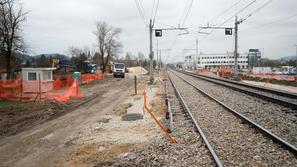 Gradbišče železniške postaje Dolgi most