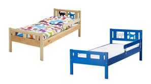 Spotna ikeina otroška postelja.