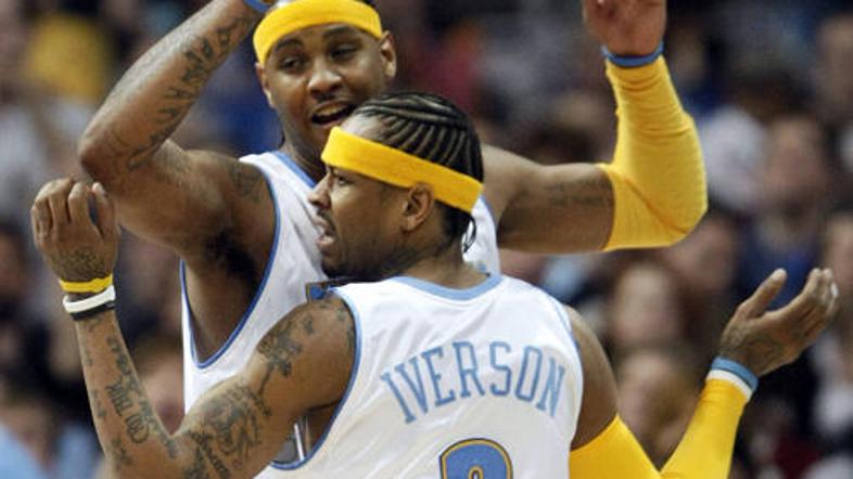 Carmelo Anthony in Allen Iverson skupaj tvorita ubijalski dvojec.
