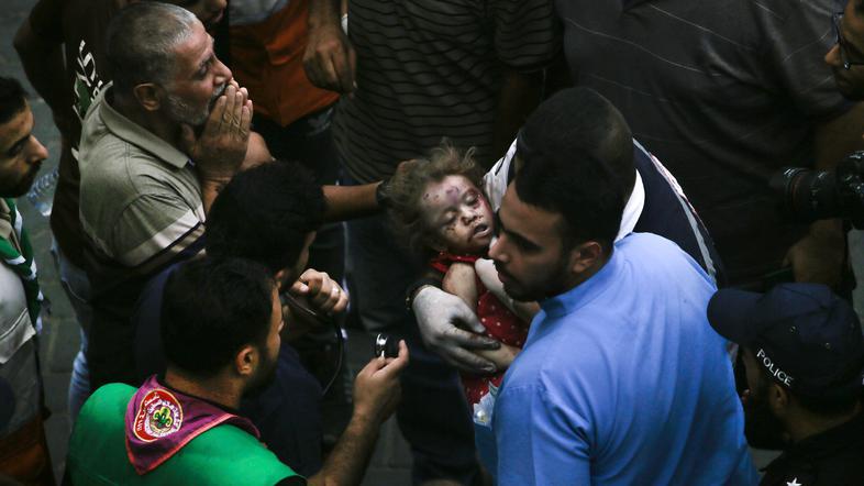 Gaza raketiranje otrok