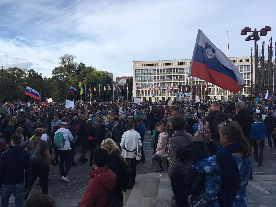 Protestni shod v Ljubljani